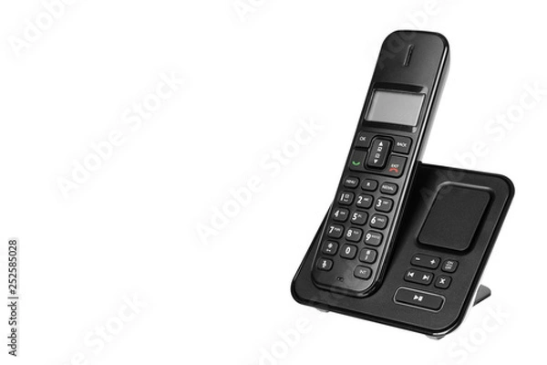 Obraz modern landline cordless phone, old technology concept.