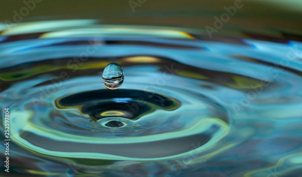 Obraz colorful water drop impact