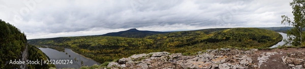 Obraz landscape with mountains and clouds