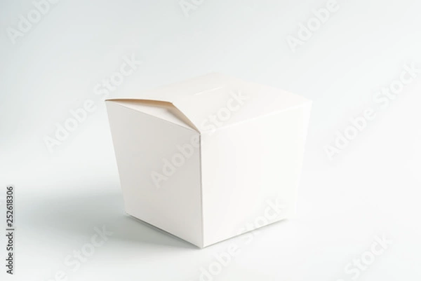 Obraz white cardboard packaging for noodles on a white background, moke up
