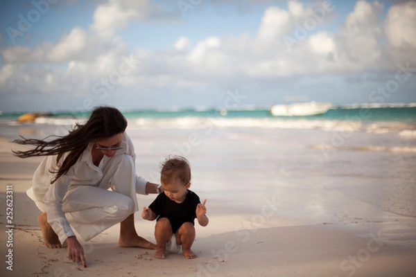 Obraz Lets make a sand castle