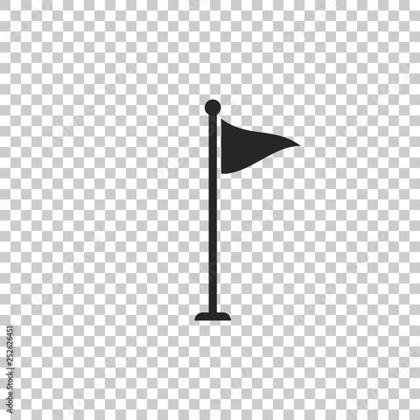 Obraz Golf flag icon isolated on transparent background. Golf equipment or accessory. Flat design. Vector Illustration