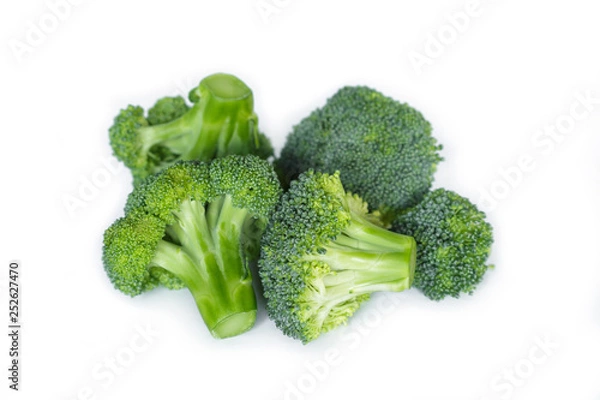 Obraz pile-heap Broccoli on white background.