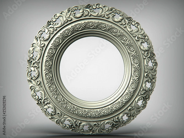 Obraz oval frame on white background