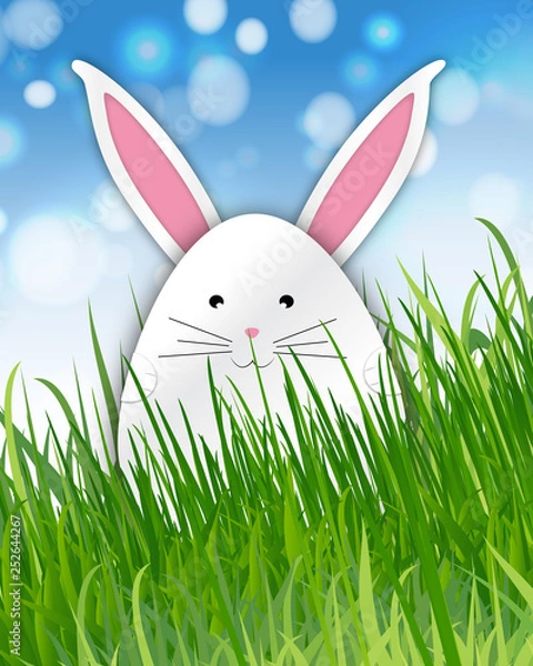 Fototapeta Easter Bunny on the grass