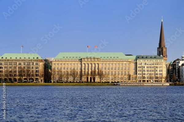 Fototapeta Hauptsitz einer Hamburger Reederei an der Binnenalster