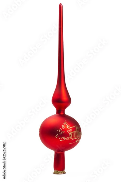 Obraz rote matte christbaumspitze