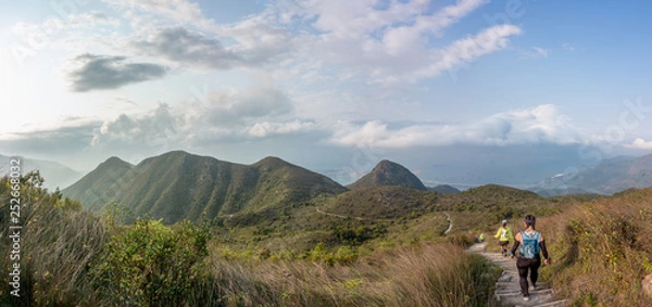 Fototapeta Trail Running in Hongkong