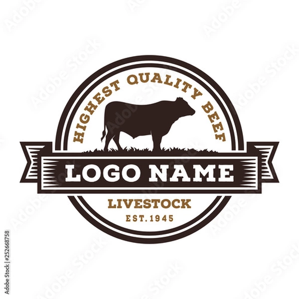 Obraz Inspiration For Beef Cattle Logo Design