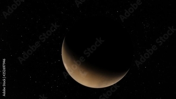 Fototapeta Exoplanet 3D illustration planet Mars Astronomy and science concept. Dark background. Space texture (Elements of this image furnished by NASA)