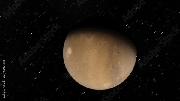 Fototapeta Exoplanet 3D illustration planet Mars Astronomy and science concept. Dark background. Space texture (Elements of this image furnished by NASA)