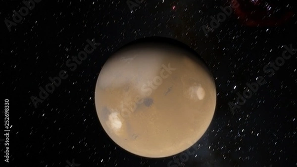 Fototapeta Exoplanet 3D illustration planet Mars Astronomy and science concept. Dark background. Space texture (Elements of this image furnished by NASA)