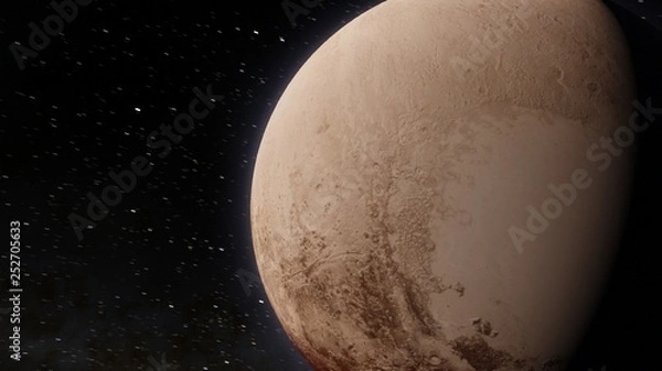 Fototapeta Exoplanet 3D illustrationdwarf planet Pluto isolated on black background (Elements of this image furnished by NASA)