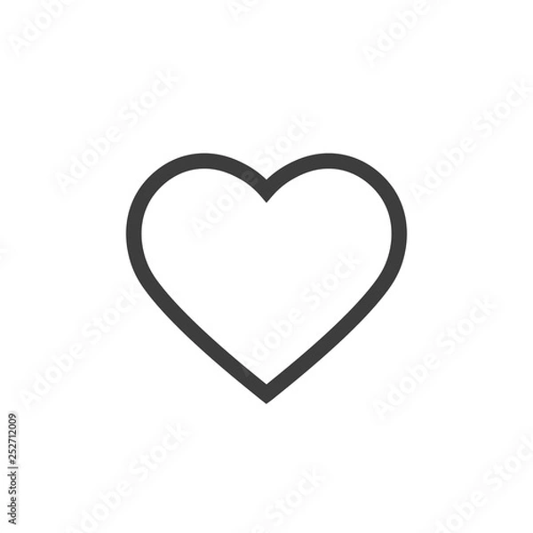 Fototapeta Heart line style icon. Vector. Isolated.