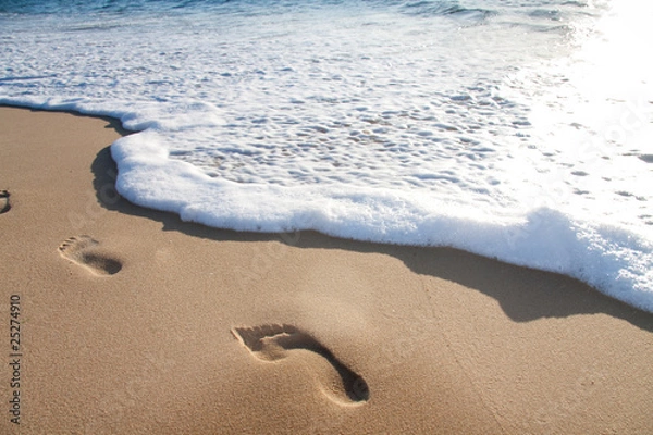 Obraz huellas en la arena