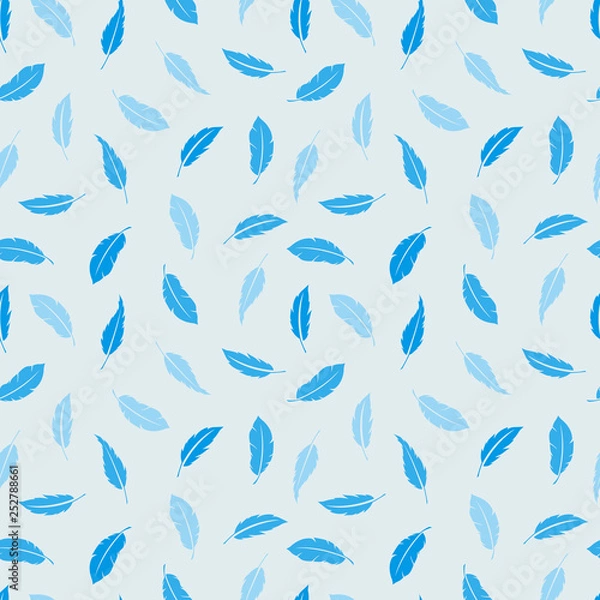 Fototapeta feathers seamless pattern.