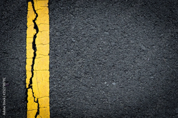 Obraz asphalt crack background.
