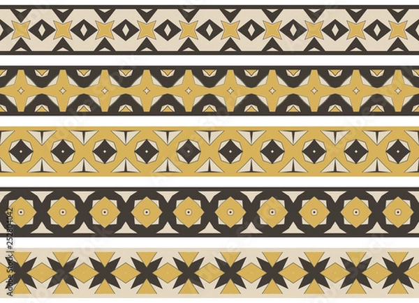 Fototapeta Seamless decorative borders