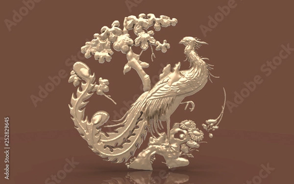 Obraz dragon on the wall