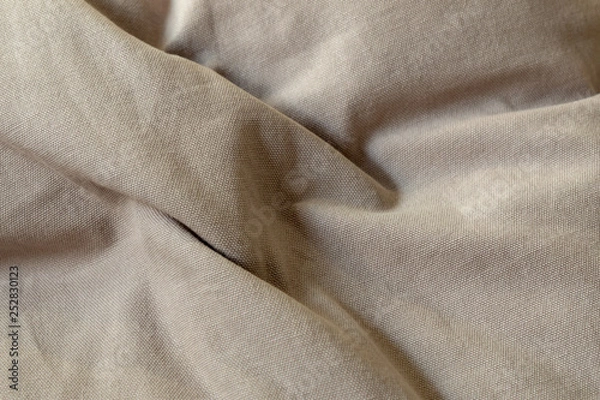 Obraz linen crumpled fabric background