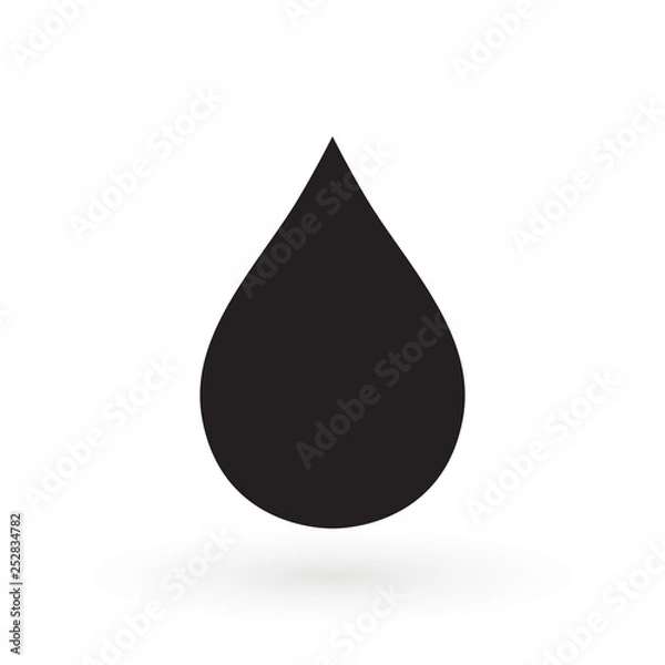 Fototapeta Water drop icon . Isolated on white background. Vector illustration.