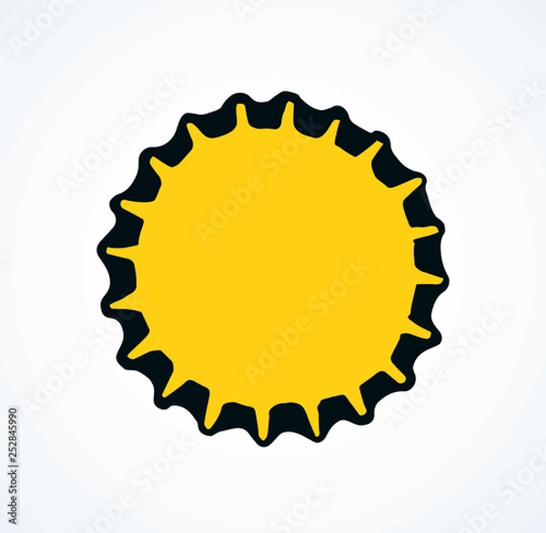Obraz Iron bottle cap. Vector drawing
