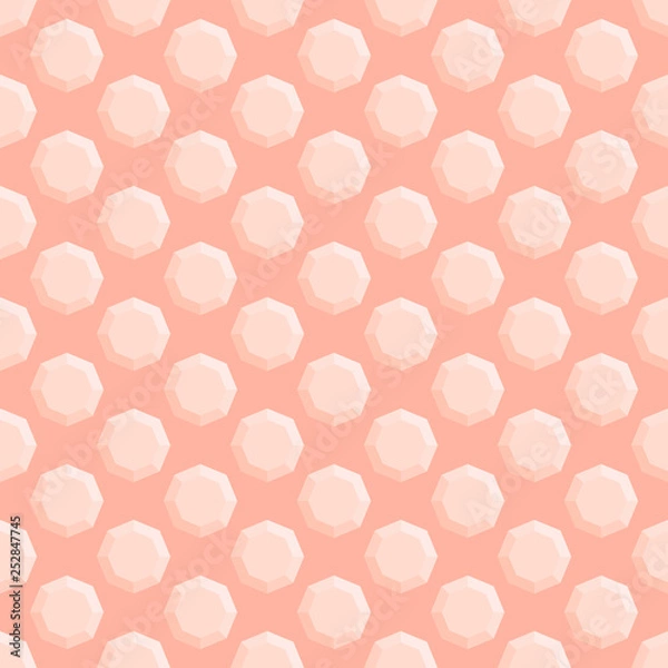 Fototapeta Seamless isometric pattern with multicolored extruded objects.