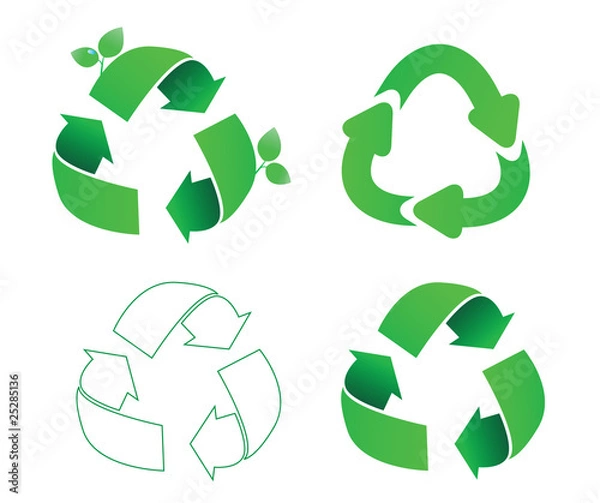 Fototapeta Set of ecology buttons