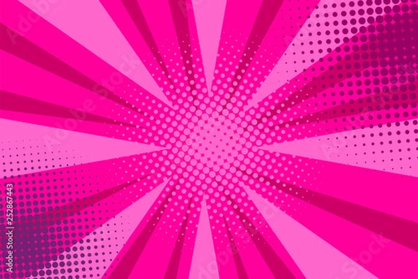 Obraz Comic book pop art strip radial backdrop