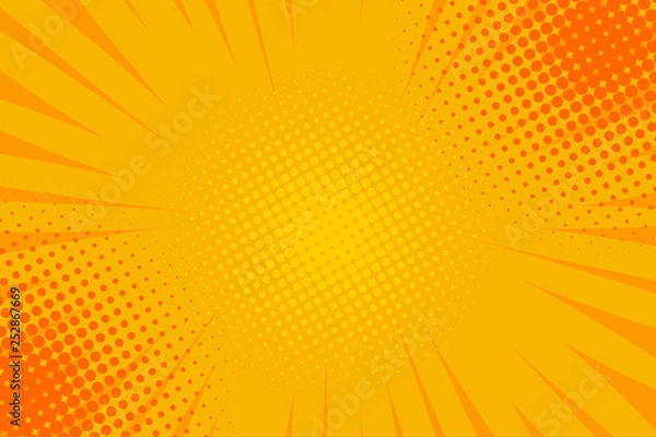 Obraz Comic book pop art strip radial backdrop