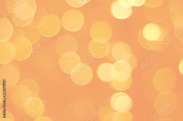 Obraz yellow bokeh abstract blurred light wallpaper backgrund.