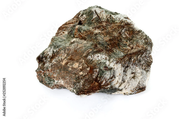 Fototapeta Macro mineral stone astrophyllite white background