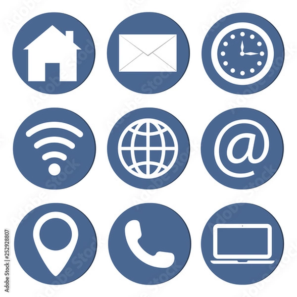 Fototapeta Set of web icons. Vector illustration. - Vector