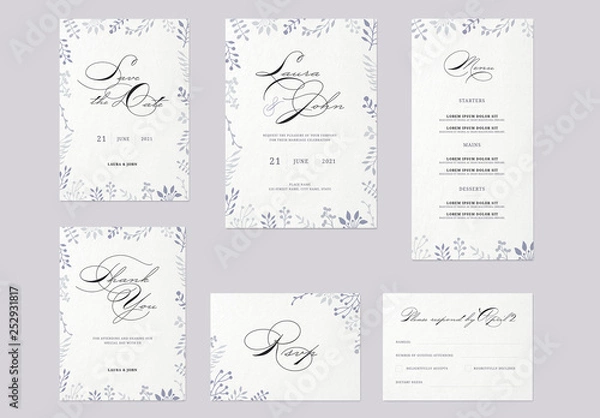 Obraz Floral Wedding Invitation Set