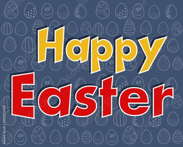 Fototapeta inscription happy easter