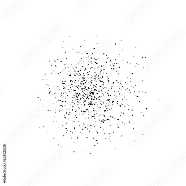 Fototapeta Grain radial texture vector, concept of light spray brush, infrequent grainy circle effect transparent template