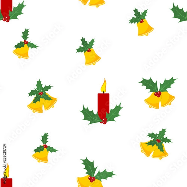 Obraz Christmas seamless pattern. Vector illustration.