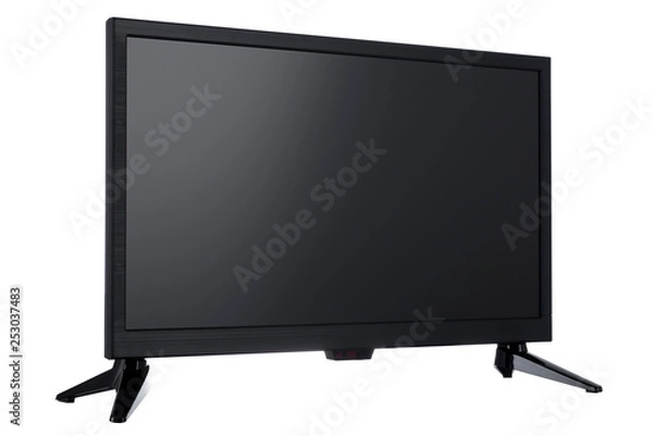 Obraz  View of widescreen internet tv monitor isolated on white background