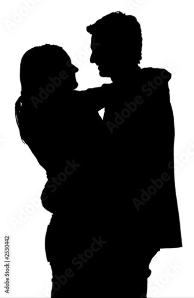 Obraz silhouette coppia uomo e donna