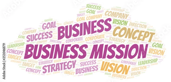 Fototapeta Business Mission word cloud.