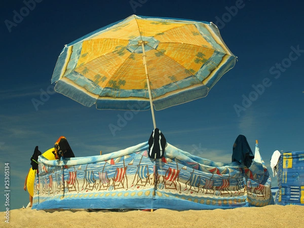 Obraz parasol na plaży
