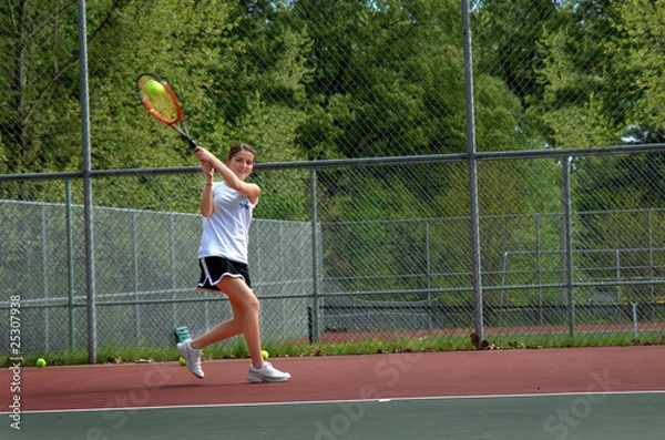 Fototapeta Piłka spotyka rakietę