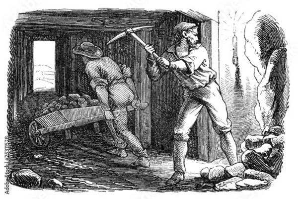 Obraz Working in a mine