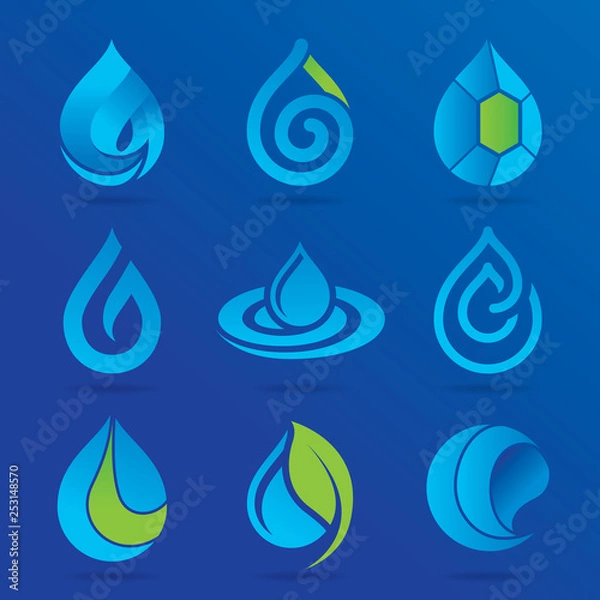 Obraz Water icon set