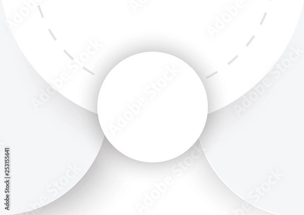 Fototapeta Abstract . circle white background ,light and shadow. Vector EPS10 - Vector