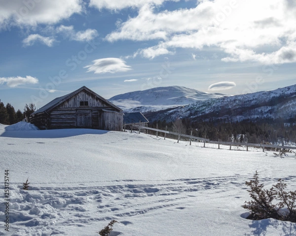 Fototapeta house in mountains