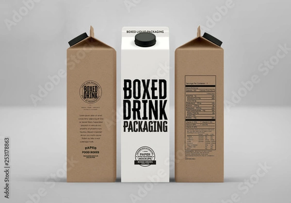 Obraz Makieta litrowego kartonu