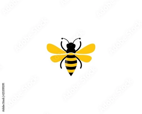 Obraz Bee logo vector icon illustration