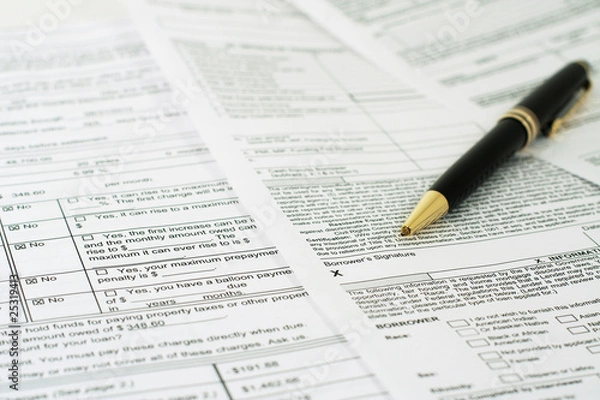 Fototapeta Borrower's Signature