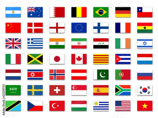 Obraz Wymieszaj Nationalflaggen